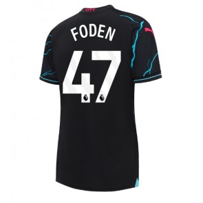 Manchester City Phil Foden #47 Koszulka Trzecich Kobiety 2023-24 Krótki Rękaw